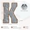 Galvanized Metal 3D Letter for Wall Decor for Hanging or Freestanding Unique Blend of Rustic Vintage Western and Industrial Styles Letter K